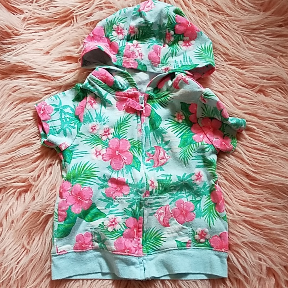 Zip up t-shirt hoodie